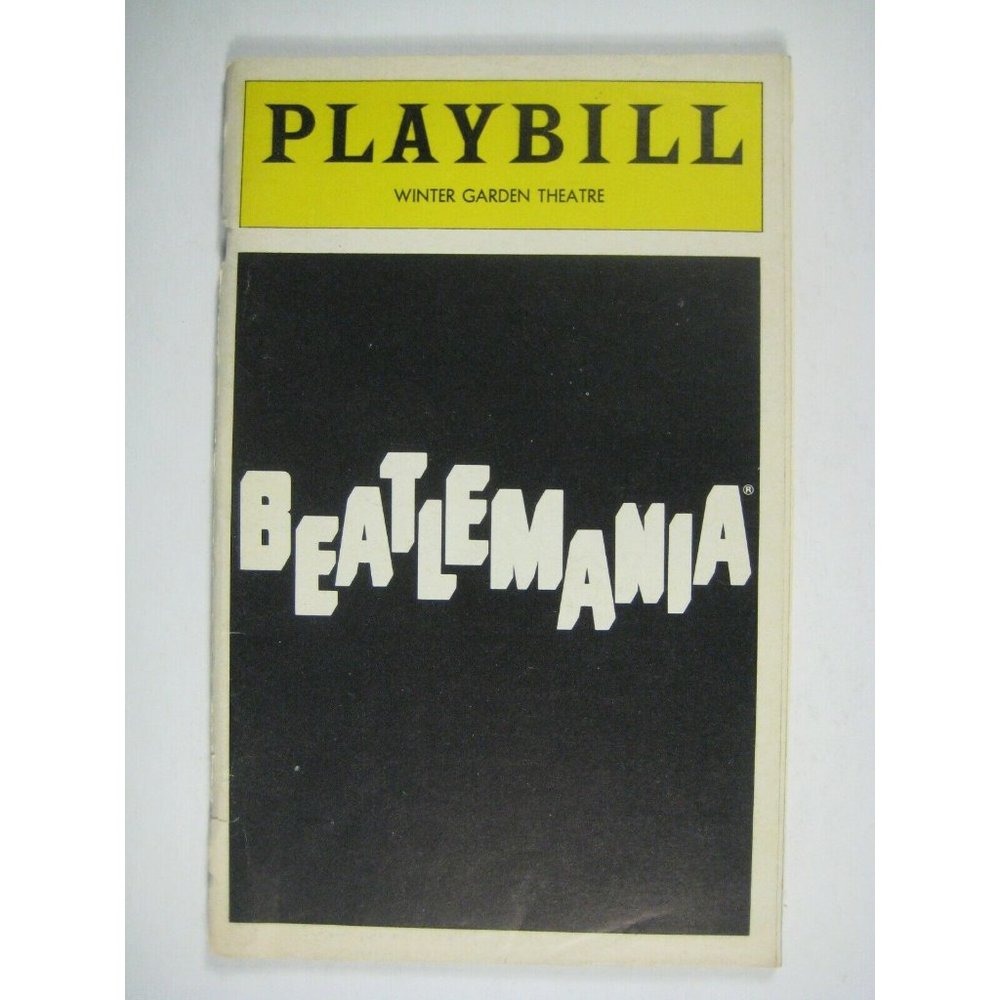Beatlemania Playbill October 1977 Beatles Winter Garden Theatre Flyer Pecorino